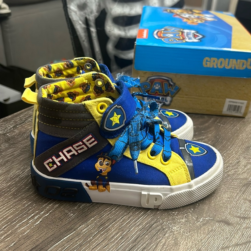 Nickelodeon Paw Patrol Chase Blue and Yellow Kids Sneakers